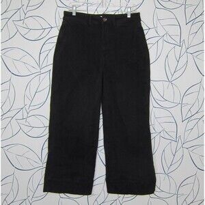 Ann Taylor Loft Black Curvy High Waist Wide Leg Jeans Women's Size 6/28
